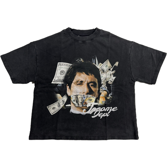 Cropped HeavyWeight "Montana" Vintage Wash Tee